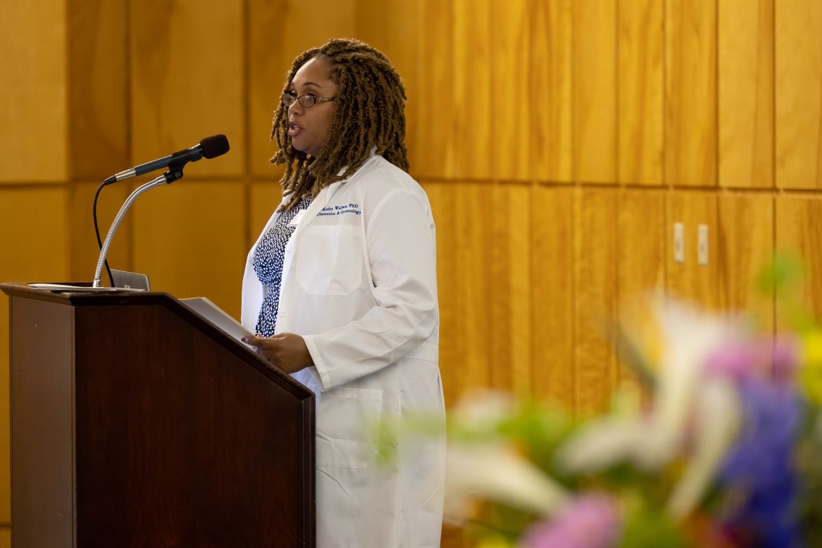 Dr. Kedra Wallace presenting awards at the 2023 Honors and Awards Ceremony